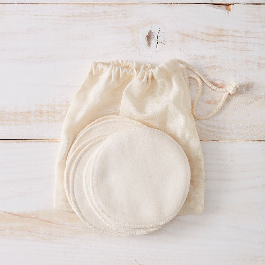 Organic Cotton Reusable Make-Up Pads - Pack of 8