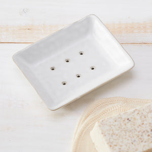 
            
                Load image into Gallery viewer, White Wash - Porcelain Soap Dish
            
        